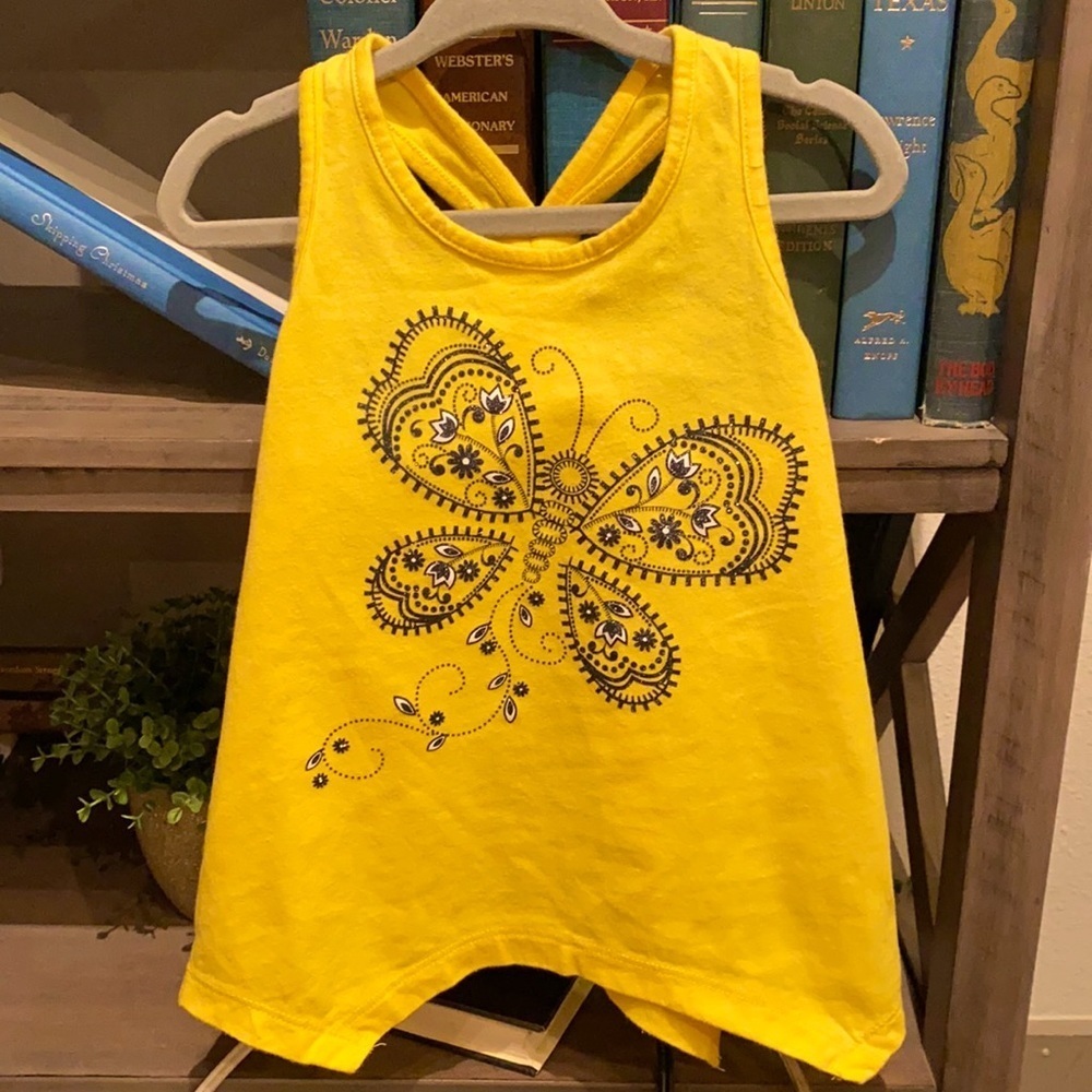 Healthtex yellow bandana butterfly tank top 24M​​